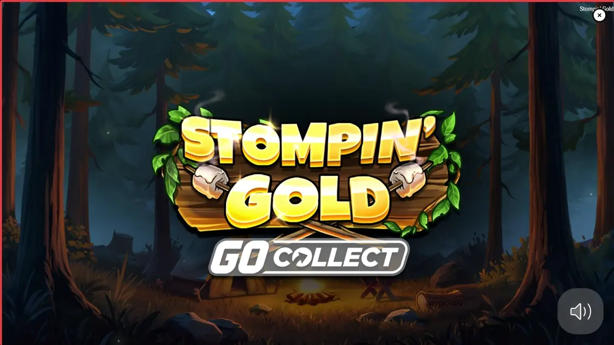 Tampilan visual slot Stompin’ Gold GO Collect dengan karakter yeti dan tema hutan